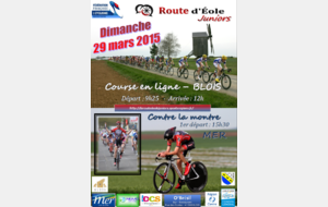 Rendez-vous le dimanche 29 Mars 2015 pour la 6ème édition de la Route d'Eole Juniors